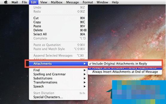 Mac OS X下如何在回复邮件时附件不丢失