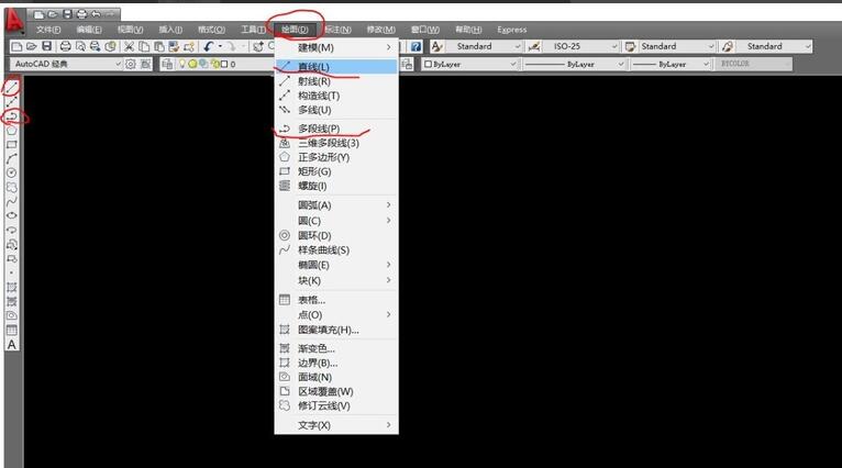 CAD2009怎样画十字路?