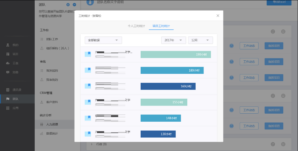 云竹协作查看团队成员动态的具体操作方法截图